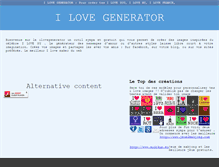 Tablet Screenshot of ilovegenerator.com